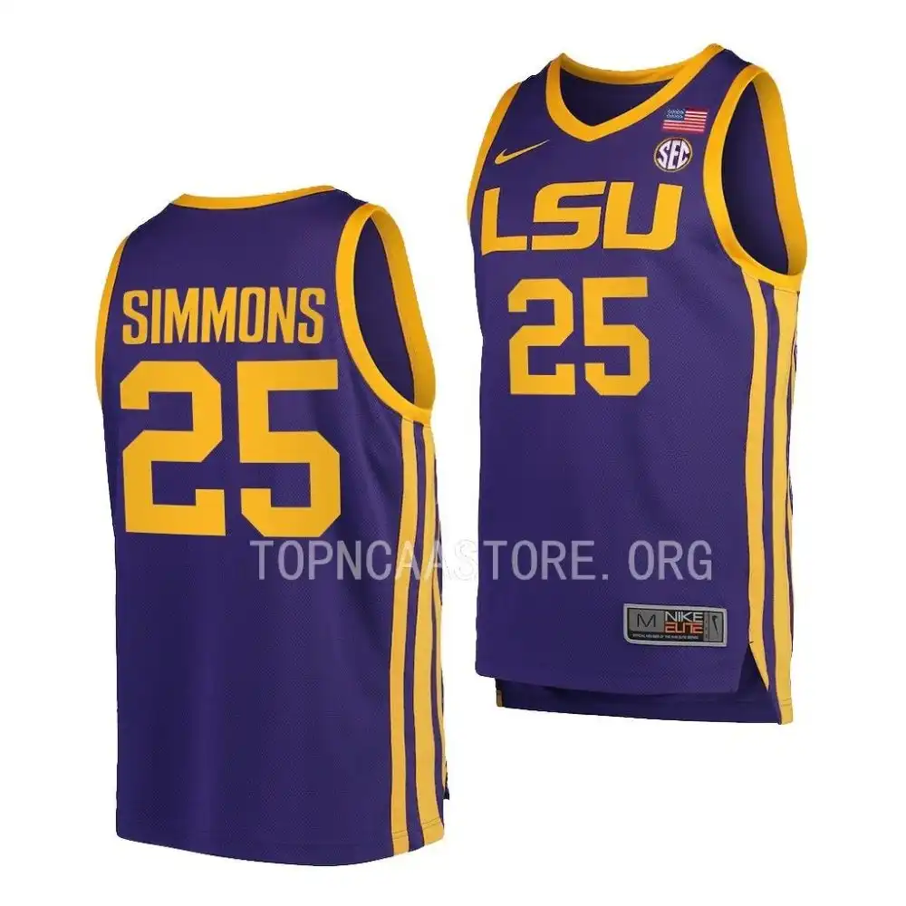 Men's LSU Tigers Ben Simmons #25 Replica Purple NCAA Basketball Jersey